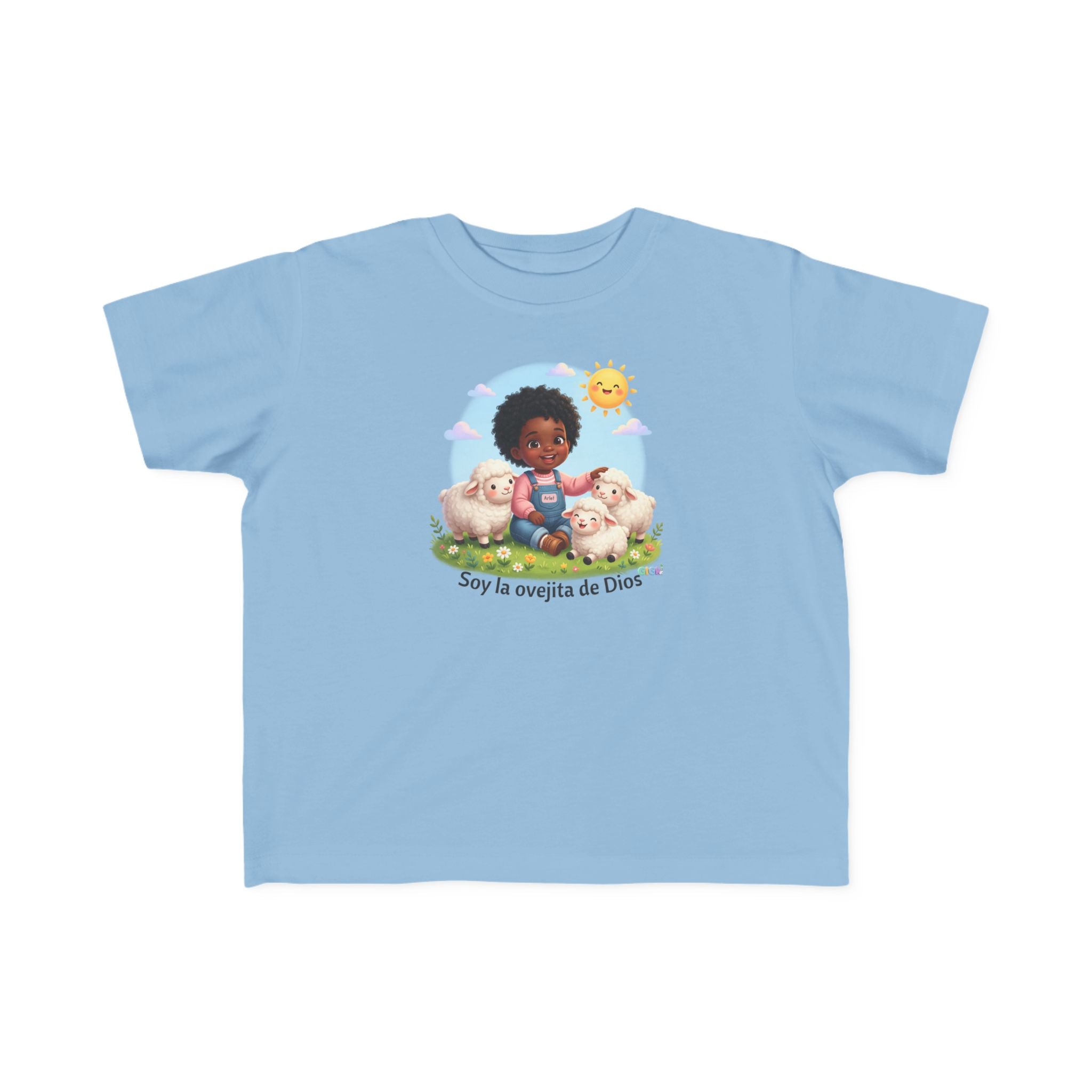 Growing in God Kids Toddler Tee — "Soy la ovejita de Dios" Faith Shirt