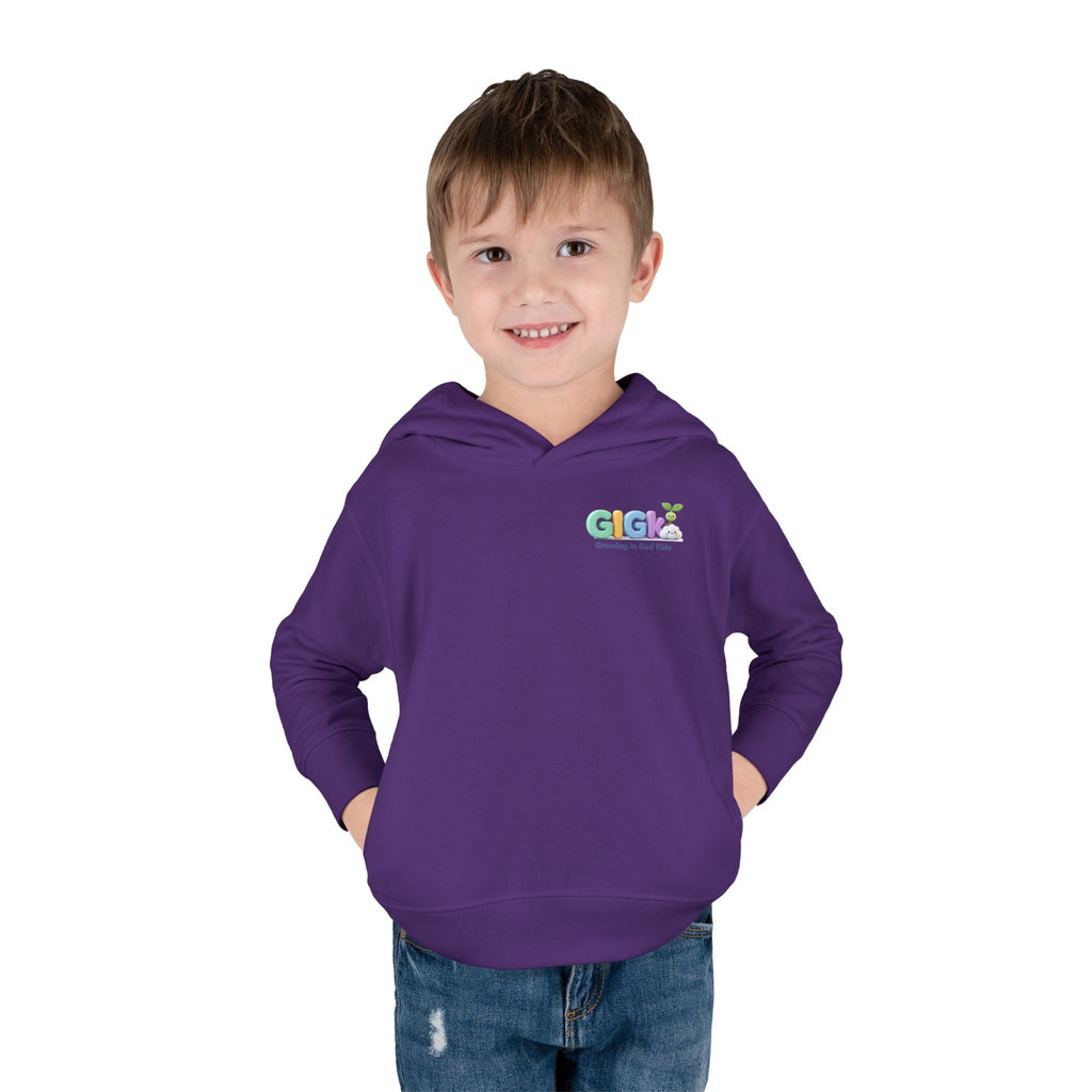 Toddler Hoodie — "¡Pequeña y Fuerte!" Superhero Girl Pullover