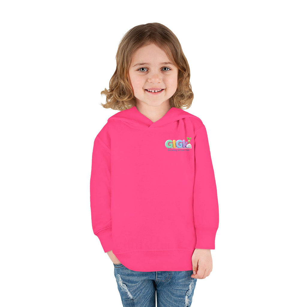 Toddler Hoodie — "¡Pequeña y Fuerte!" Superhero Girl Pullover