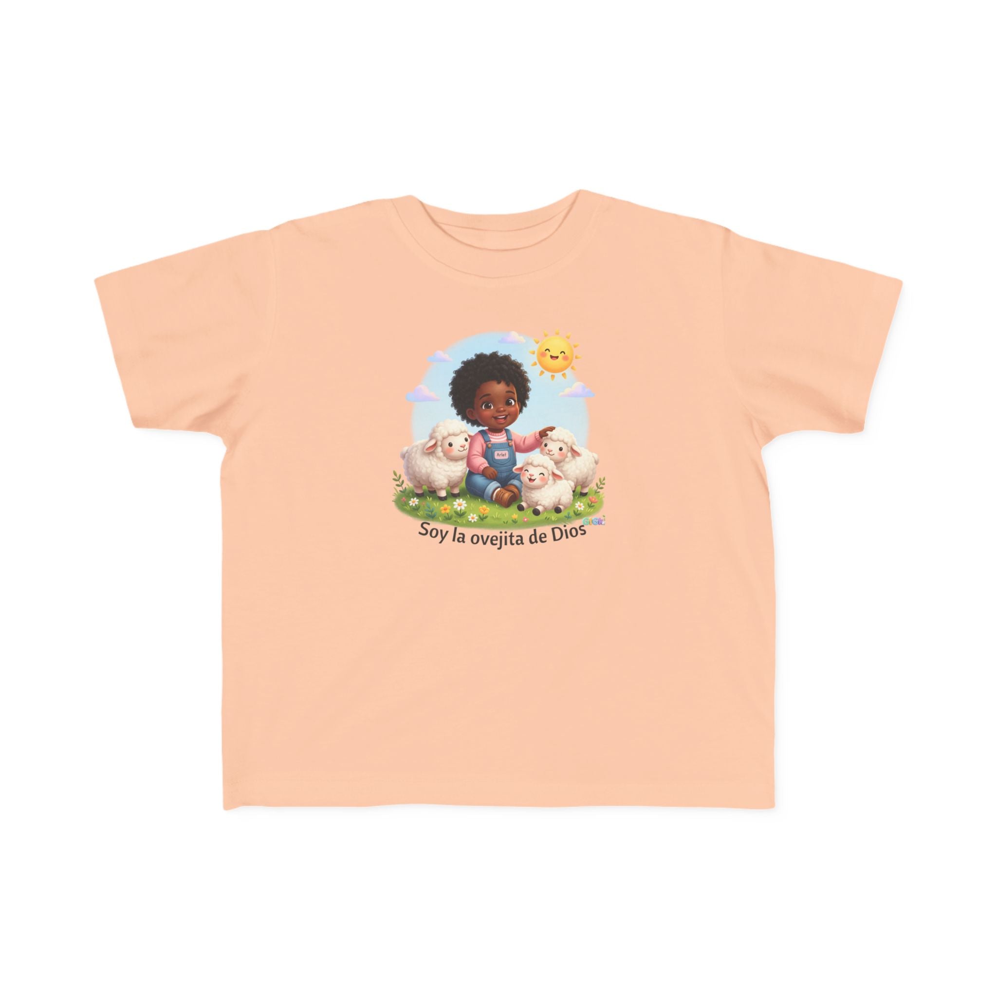 Growing in God Kids Toddler Tee — "Soy la ovejita de Dios" Faith Shirt