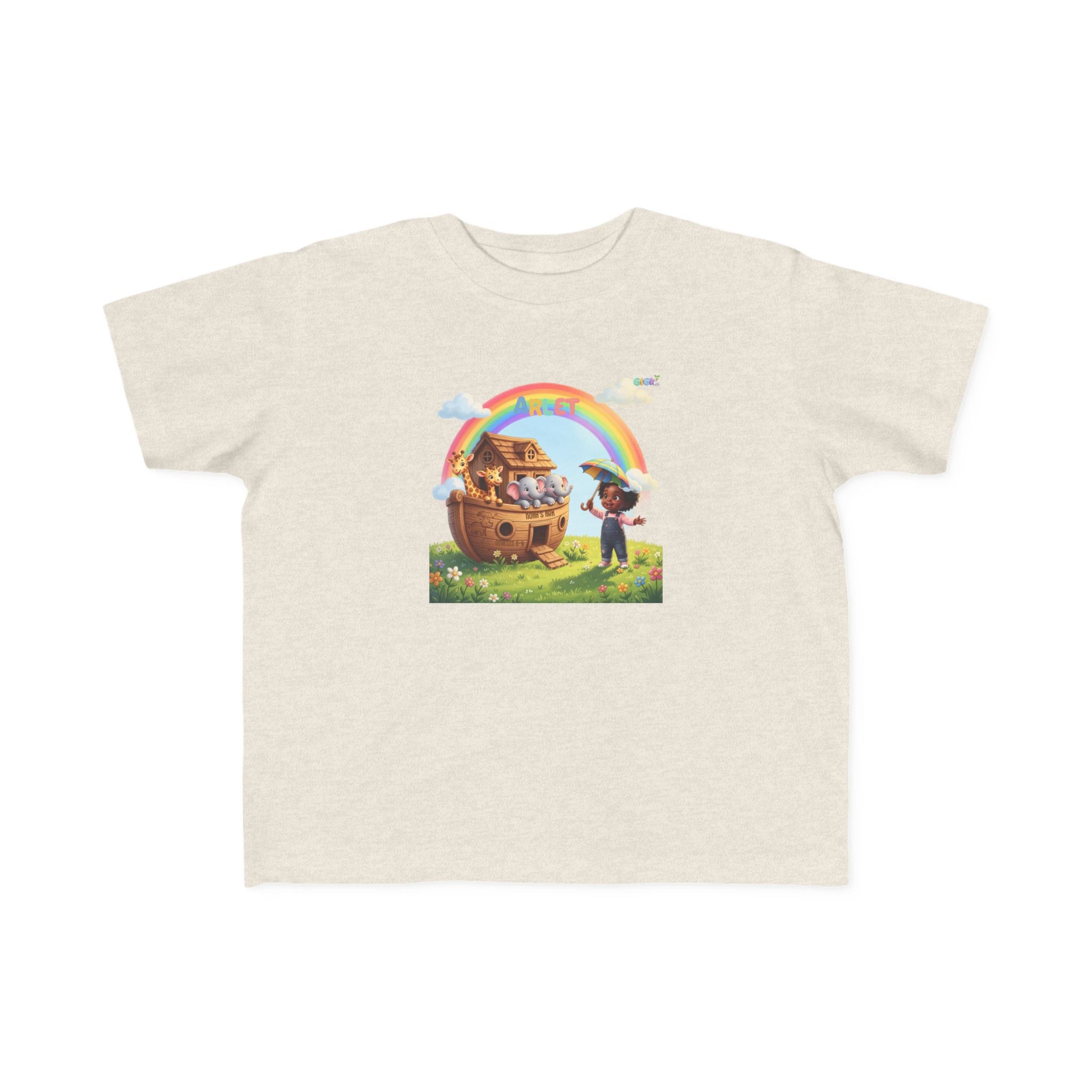 Noah’s Ark Rainbow Toddler Tee — Cute Animal Ark Graphic T-Shirt