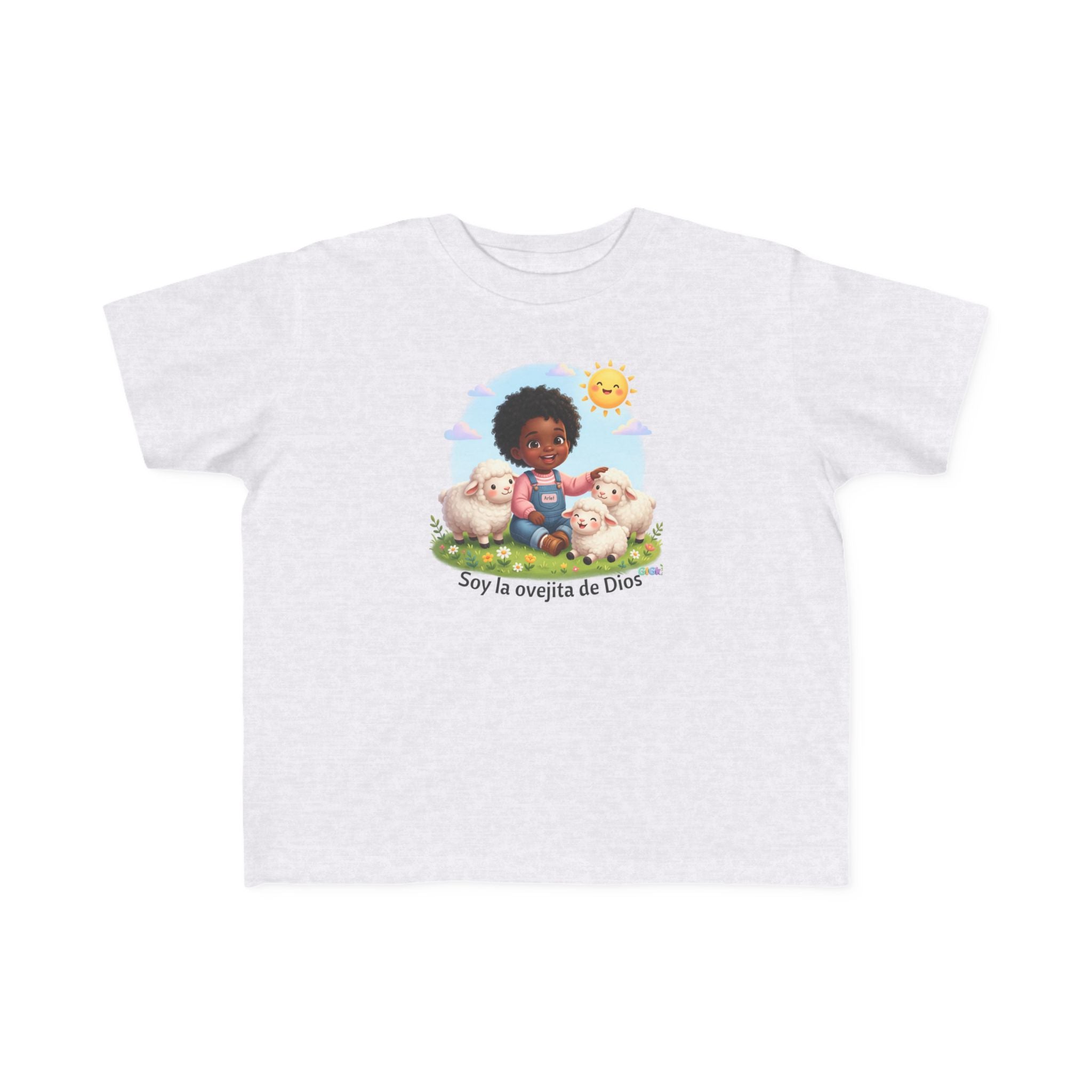 Growing in God Kids Toddler Tee — "Soy la ovejita de Dios" Faith Shirt