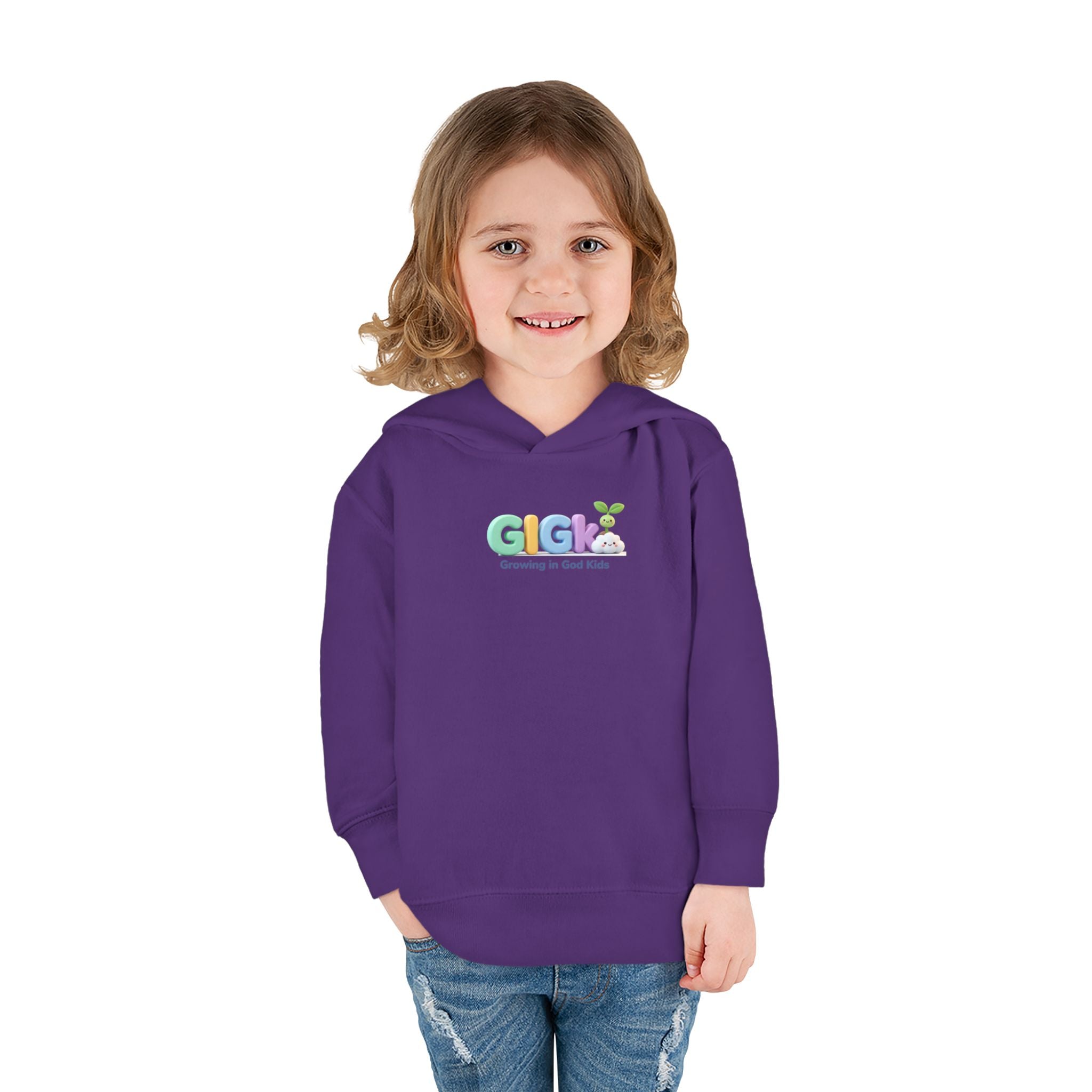 Toddler Hoodie — "Growing in God Kids" Christian Pullover for Babies & Toddlers