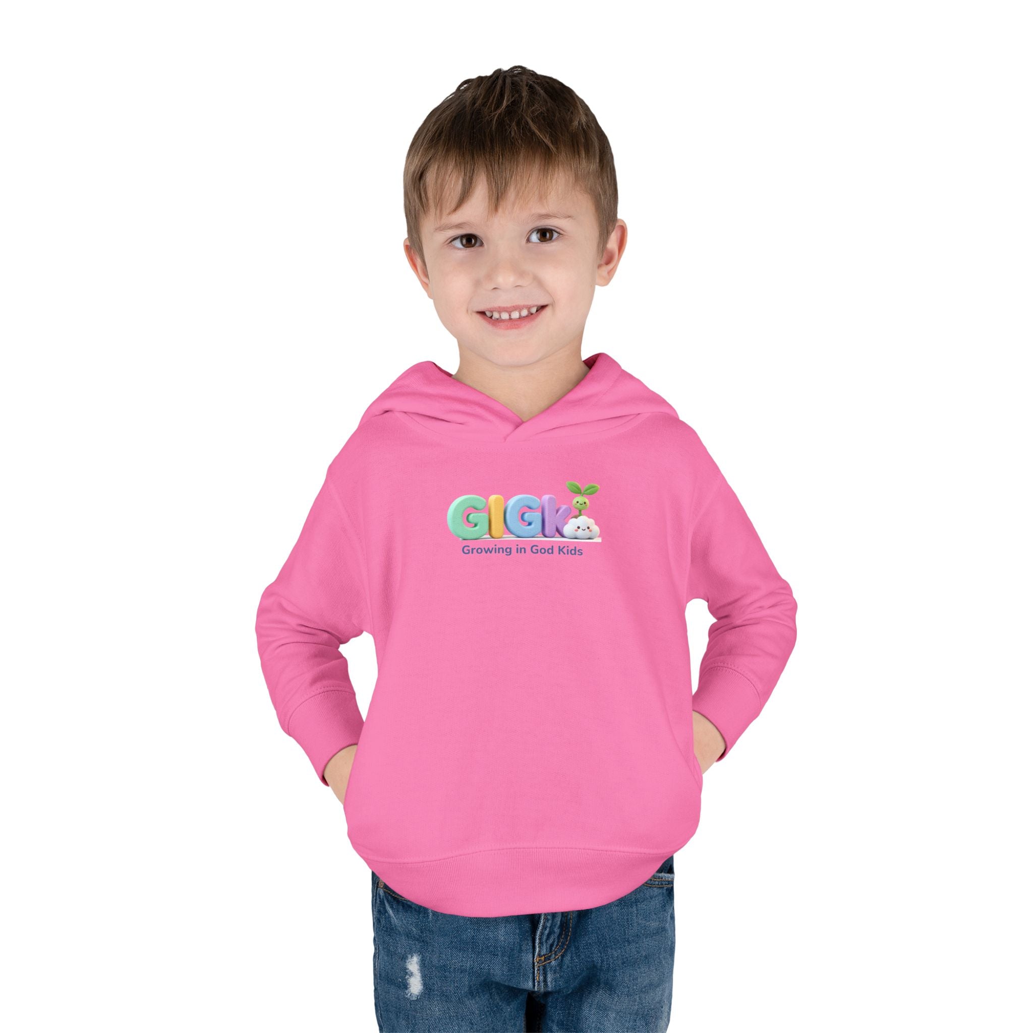 Toddler Hoodie — "Creciendo en Dios" Religious Pullover for Kids (Galatians 6:9)