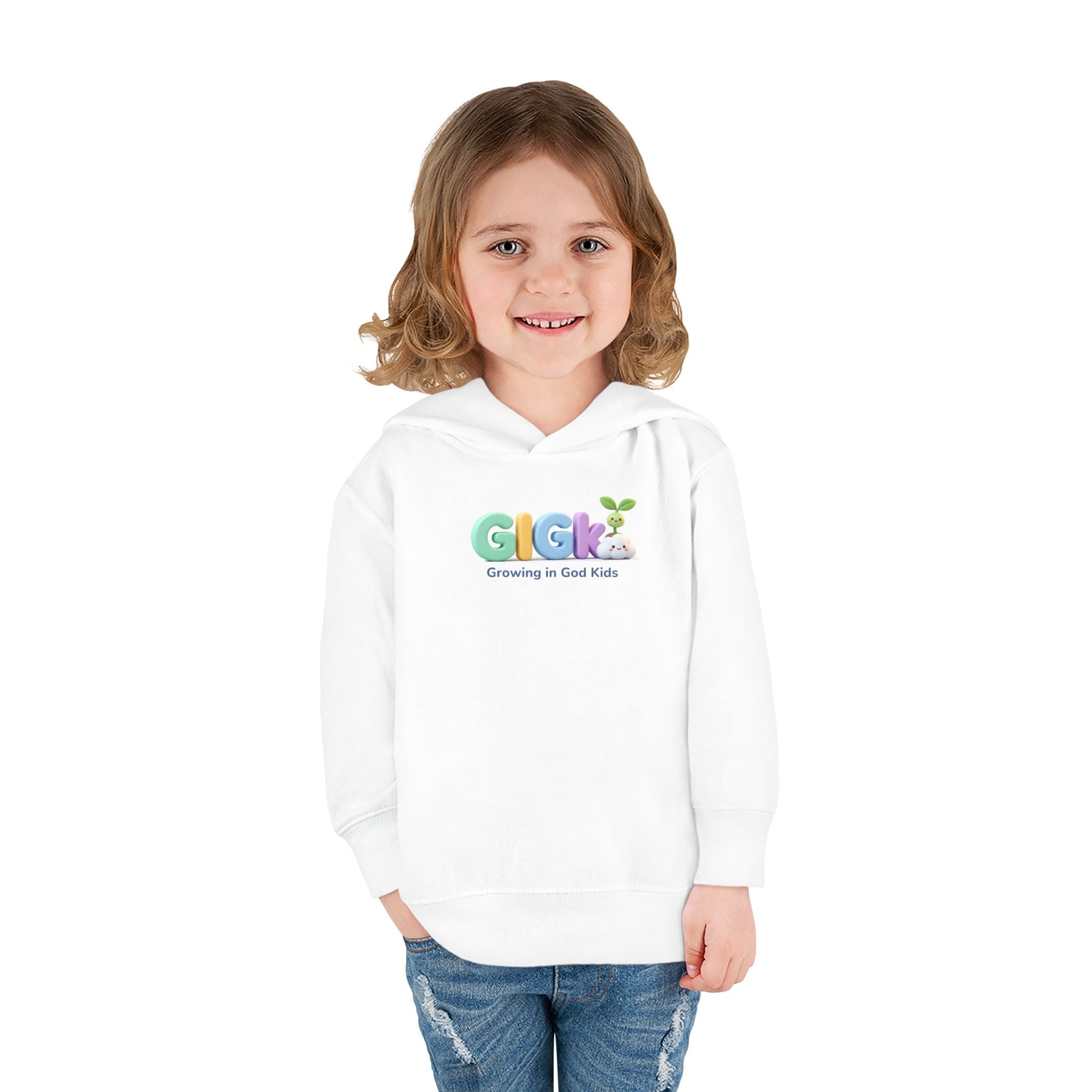 Toddler Hoodie — "Creciendo en Dios" Religious Pullover for Kids (Galatians 6:9)